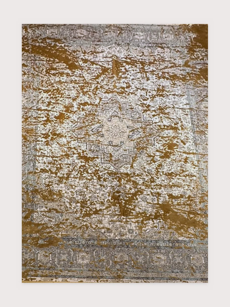Bronze Court bamboo silk rug
