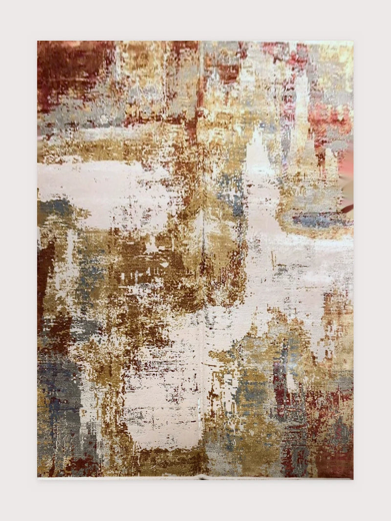 Colour Field bamboo silk rug
