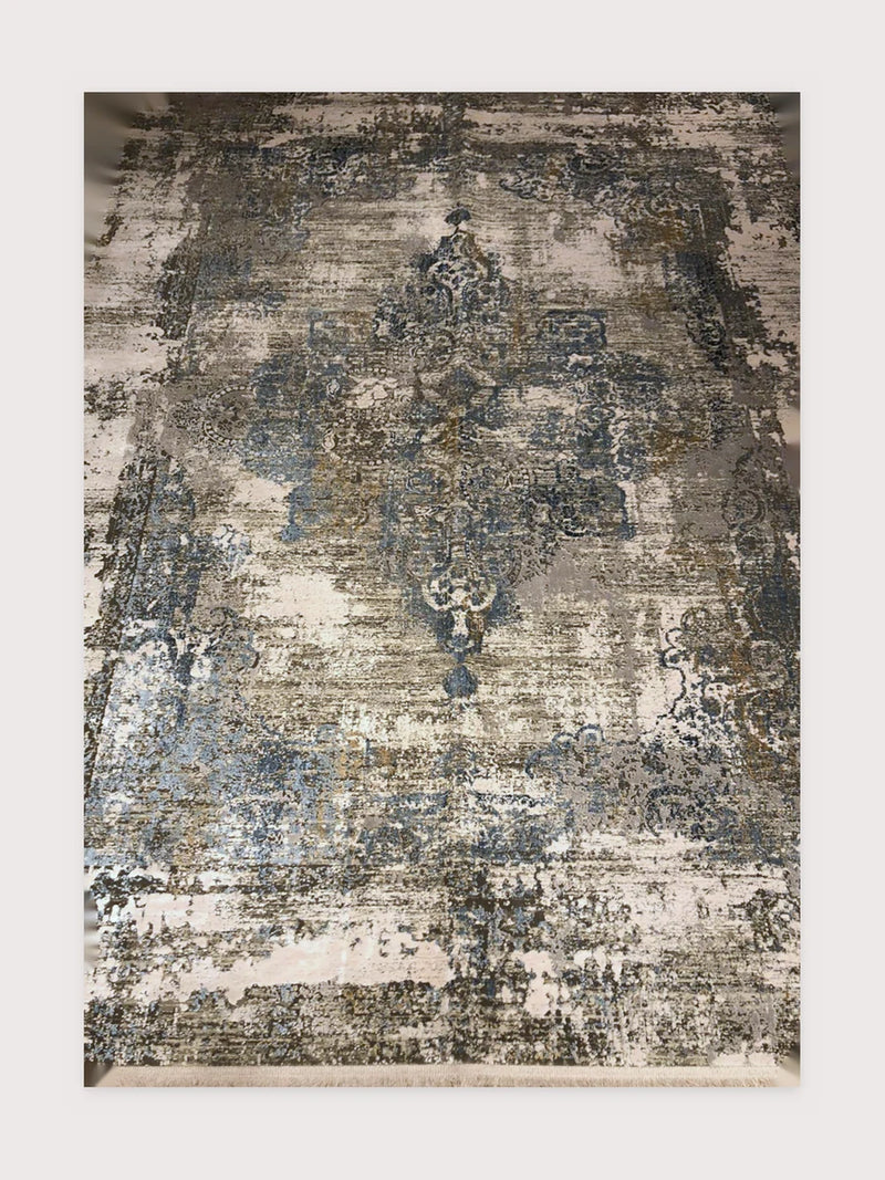 Sand & Slate bamboo silk rug