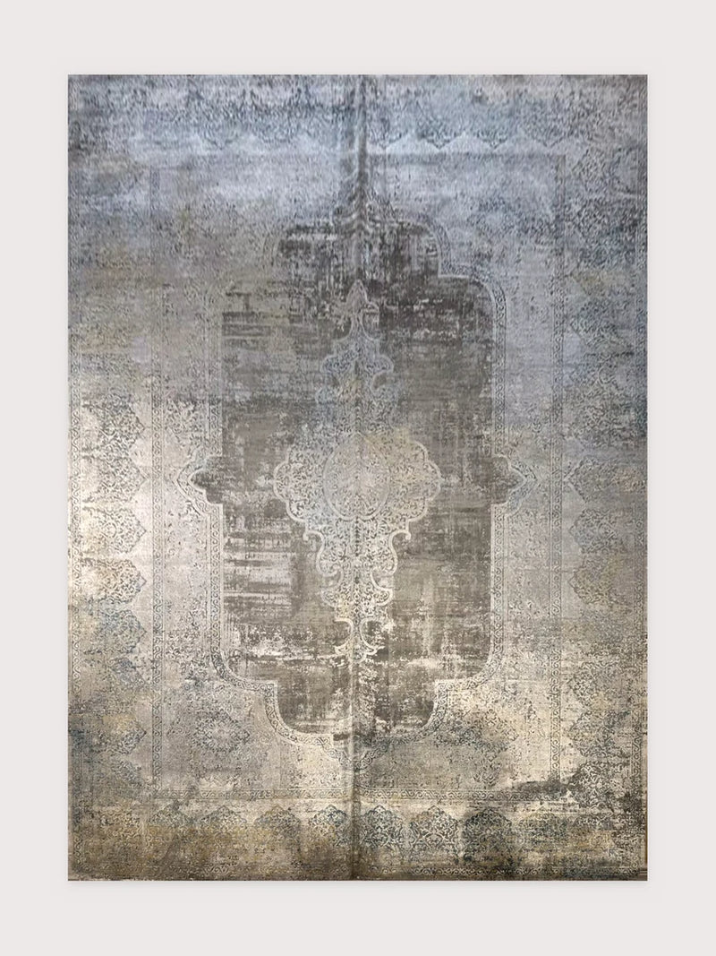 Storm Glass bamboo silk rug