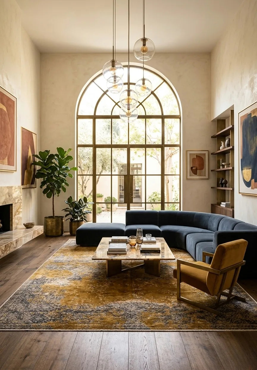 Old Gold styled in a living room